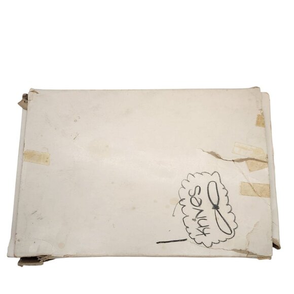 Vtg Household's Steak Knives Green Avocado Handles Wood Block Holder w/ Box MCM - Picture 7 of 9